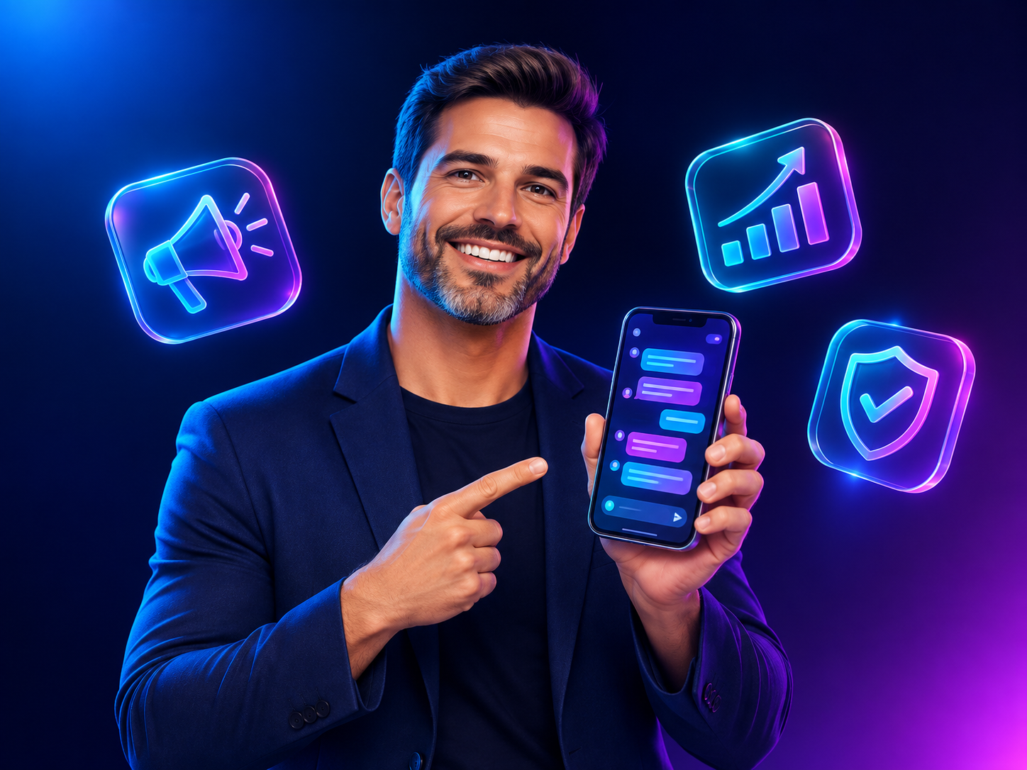 Empreendedor atendendo clientes pelo WhatsApp com apoio de inteligência artificial